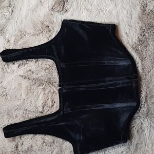 Black Velvet corset tank